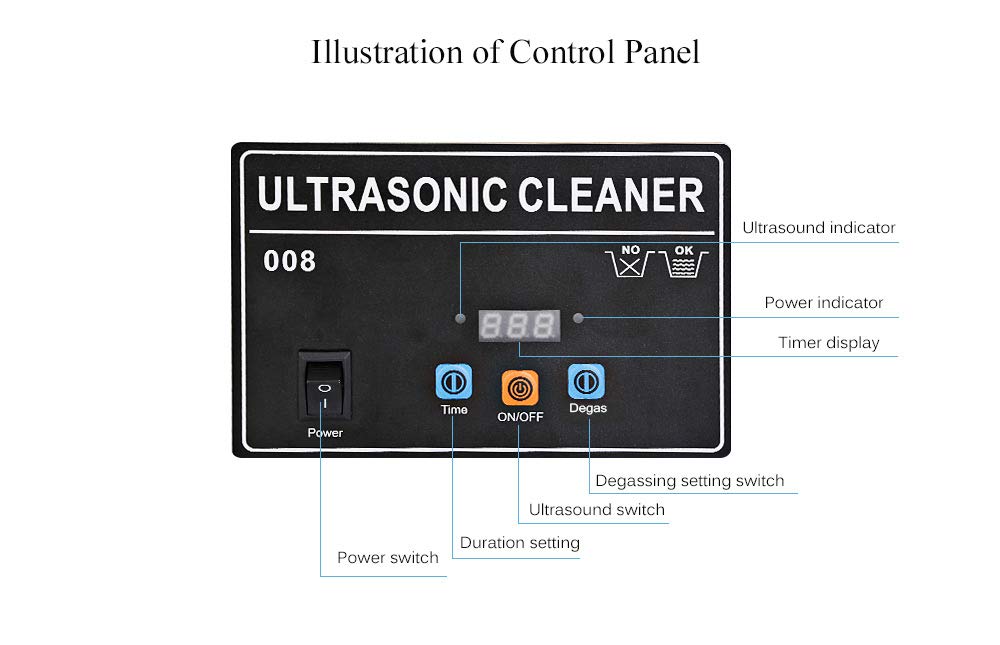 Mini Ultrasonic Cleaner Machine 42KHz 0.8L