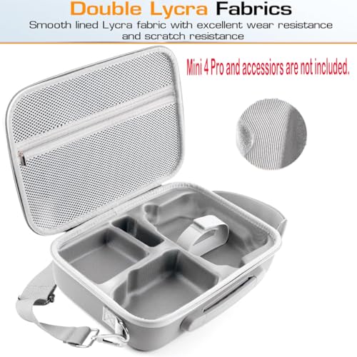ZORBES® Carrying Case for DJI Mini 4 Pro RC 2 Storage Accessories with Shoulder Strap Portable Travel Bag for Controller 3 PCS