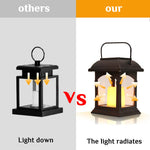 Verilux Garden Candle Lantern for Outdoor Lighting with Solar Powered Flickering Amber LED 15cm