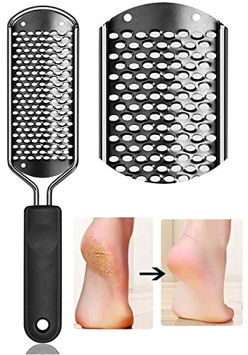 ZORBES® Stainless Steel Rasp Callus File Blade Foot Care, Easy Use and Clean, Callus File for Wet and Dry Feet (Pack of 1, Black)