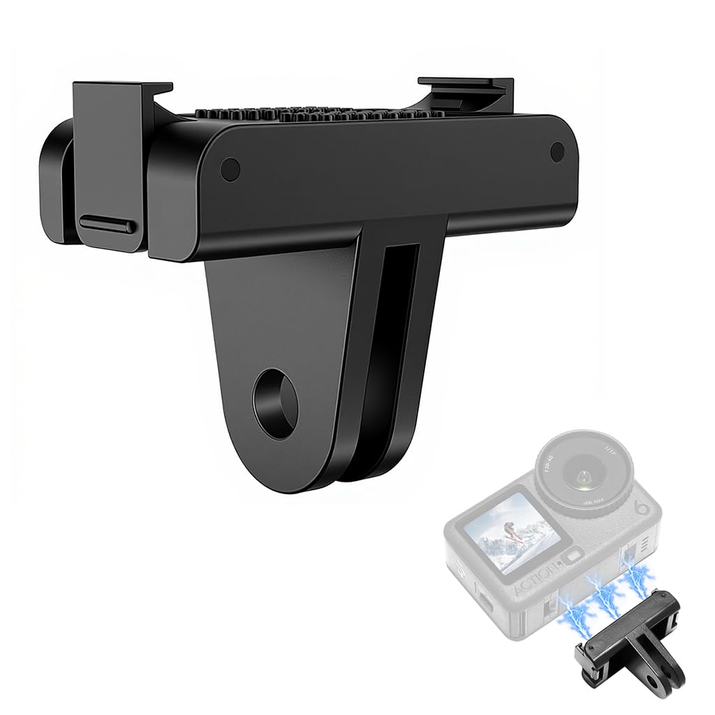ZORBES® Compatible with DJI Action 6/OSMO Nano, Magnetic Action Camera Mount Adapter Quick Release Magnetic Action Camera Holder for Mounting Accessories, Attachable Tripod, Stable Filming