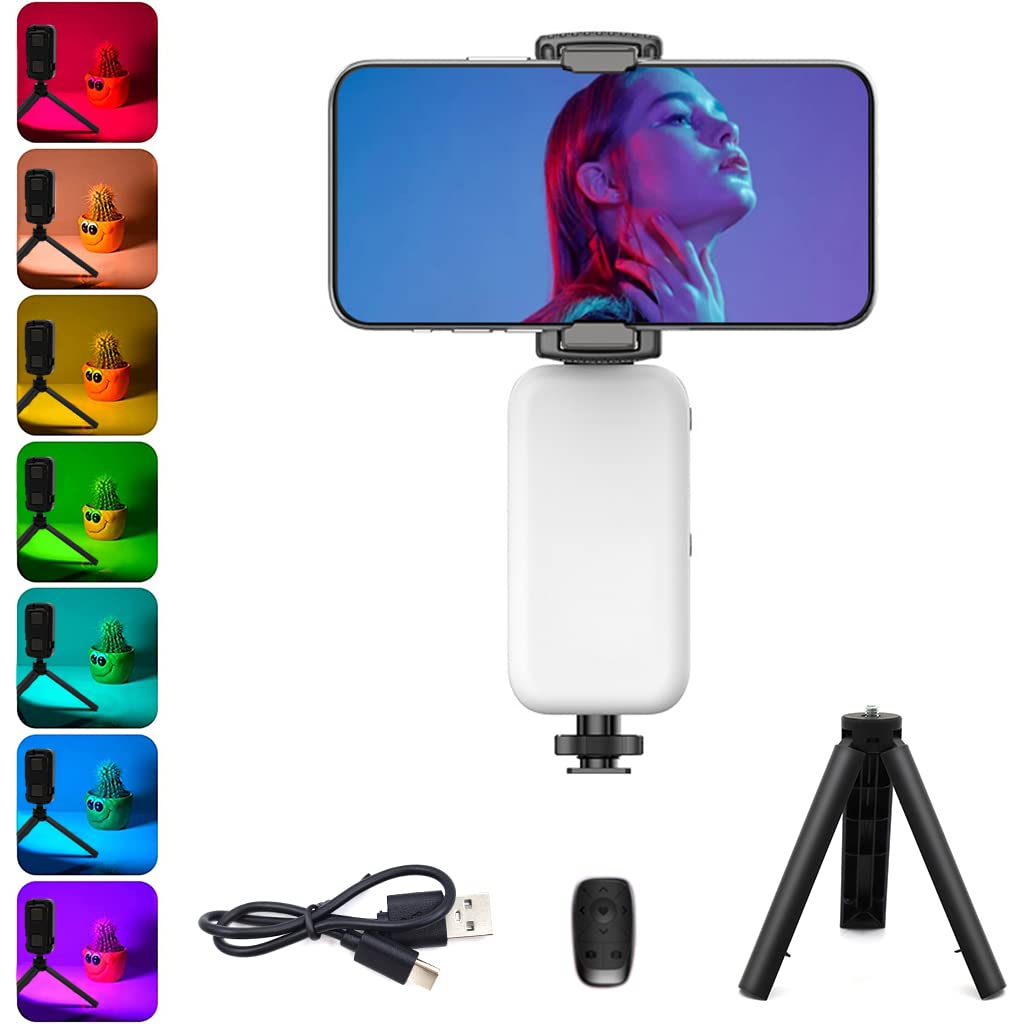 ZORBES® RGB Video Light LED Camera Light Panel with TIK Tok Remote Control 360° Full Color LED Camera Light, 2500K-9000K, 2000mAh USB LED Video Light for Photography, Livestream, YouTube, TIK Tok