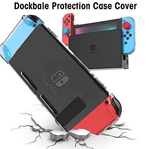 ZORBES® For Nintendo Switch All-in-One Accessory Set with Carrying Case, Cover, Screen Protector, Thumb Grips, and Strap - Perfect Fit and Full Protection for Ultimate Gameplay Experience