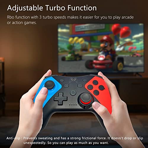 ZORBES® Wireless Pro Controller for Switch OLED/Switch Pro/Switch Lite Remote Pro Controller Gamepad Joystick with Dual Vibration,Gyro Axis,Rechargeable Remote Switch Controller Gamepad