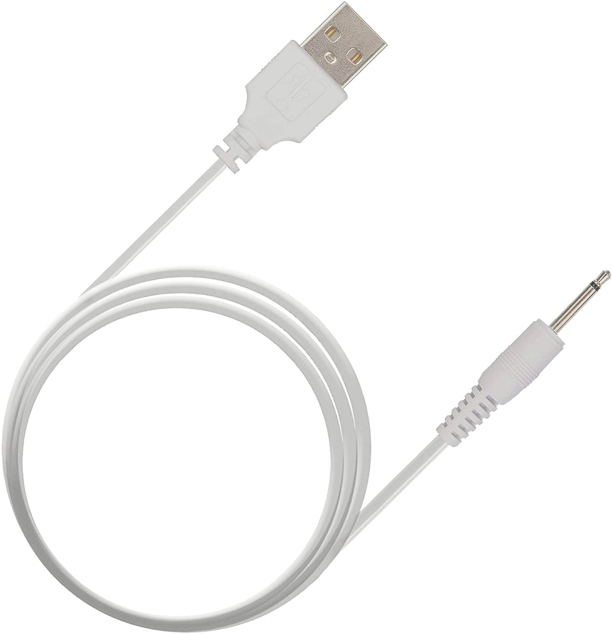 ZORBES® 2.5mm Jack Cable USB to DC 2.5mm to USB Charging Cable for Toy,Beauty Product,Magic Mate,White