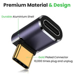 Verilux Type C Adapter with 100W PD and 40Gbps Transfer featuring 90 Degree Design | 8K Output