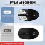 Verilux® Mouse Grip Tape for Logitech G102 G304 Gaming Mouse Skin Pre-Cut Self-Adhesive Fashion Sweat-Proof (Mouse Not Included) 2 PCS