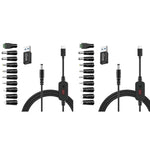 Verilux USB C to DC Cable for Notebooks and Routers with 8 Connectors 3.3ft | Adjustable Power Design