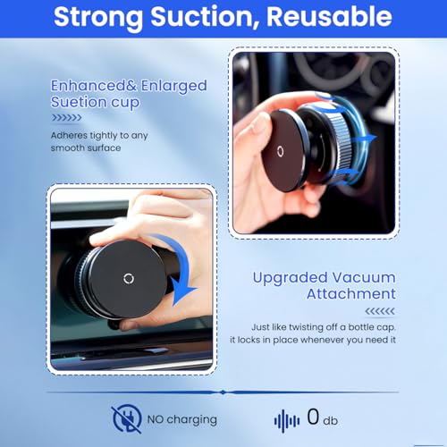 ZORBES® Upgraded Vacuum Suction Phone Mount, Car Phone Holder, for 16 Car Mount