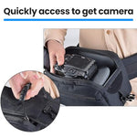 ZORBES® 3 in 1 Waist Camera Case DSLR SLR Bag Sling Shoulder Camera Bag Water Resistant Pack for Camera Carrying Case for Photographer Hiking Shooting Traveling Men Women