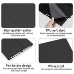ZORBES® Laptop Case for Surface Pro 9 10 11 13 inch Anti-Scratch Protective Fashion Solid Color TPU with Pen Holder Not Include Keyboard or Stylus Black 2 PCS