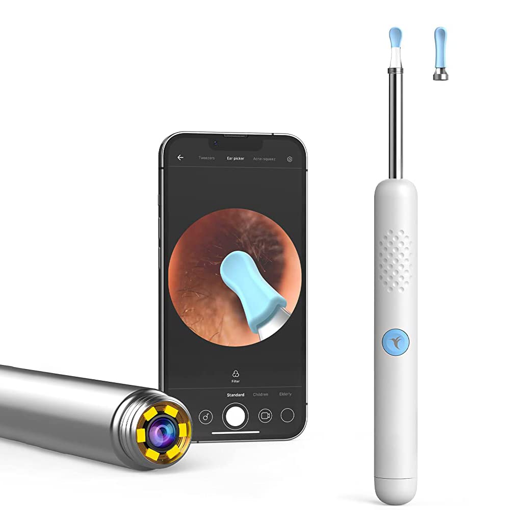 Verilux Ear Wax Remover Tool Kit with 1080P HD 3.9mm Camera and 3 Axis Gyroscope | Wireless IP67 Waterproof Ear Cleaner