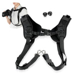 ZORBES® DSLR Camera Harness Strap Dual Camera Shoulder Strap Breathable Shoulder Carrier Harness Quick Release, Universal Sling Carrier