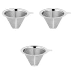 Verilux Pour Over Coffee Dripper for One to Two Cups with Stainless Steel Filter | 3PCS