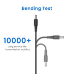 Verilux® USB to DC 5V Power Cord, Universal DC 5.5x2.1mm Plug Jack Charging Cable with 10 Connector Tips(5.5x2.5, 4.8x1.7, 4.0x1.7, 4.0x1.35, 3.5x1.35, 3.0x1.1, 2.5x0.7, Micro USB, Type-C, Mini USB)