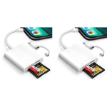 Verilux SD Card Reader for iPhone and iPad with 3 in 1 Dual Slot Design | Supports USB C
