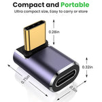 Verilux Type C Adapter with 100W PD and 40Gbps Transfer featuring 90 Degree Design | 8K Output