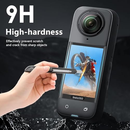 ZORBES® 6PCS Screen Protector for Insta360 X5 Tempered Glass LCD Display Film Protective Cover Ultra HD 9H Hardness Scratch Resistant