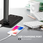 Verilux Desk Lamp for Study with 2700~6200K 5-Color Dimmable Light and Foldable Aluminum Tube | Eye-Friendly Touch Control