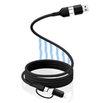 Verilux Magnetic Type C Cable for Travel and Office with 4 in 1 Connectors 1.5 m | 60W PD Fast Charging