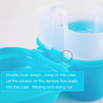 Verilux® Portable Sanitary Plastic Storage Denture Box Case