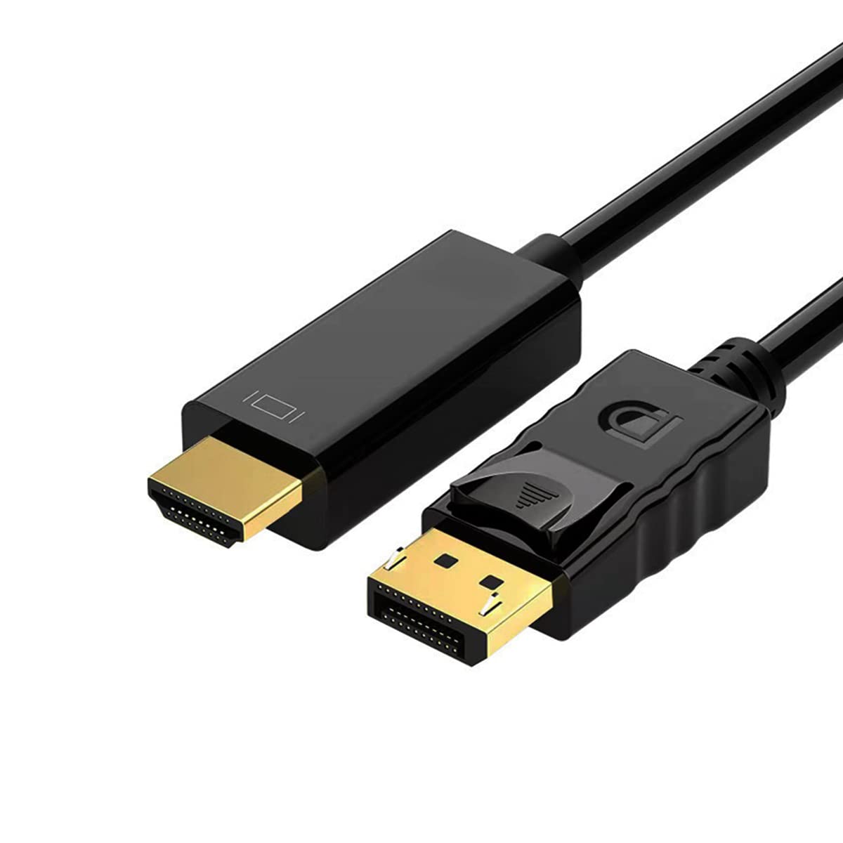 Verilux DisplayPort to HDMI Cable 6ft for Monitor and Projector featuring Gold-Plated Connector