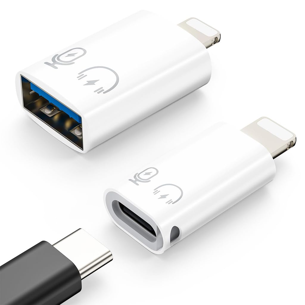 Verilux® USB C Female to Male Adapter, Male to USB-A Female OTG Adapter