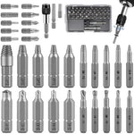 ZORBES® 33PCS Damaged Screw Extractor Set Stripped Screw Extractor Set for Broken Bolt, Screw Extractor Remover Tool with Socket Extension Drill Bits Tools Set, Easily Remove Stripped Screws