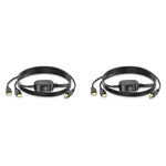 Verilux Printer Cable for Two Computers featuring Dual USB to USB-B 5FT Nylon Gold Plated | 2PCS