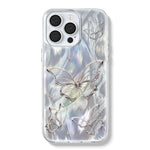 ZORBES® Case for 16 Pro Max Glittering Silver Butterfly Case, Soft Slim Shockproof TPU Protective