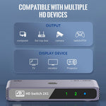 Verilux HDMI Splitter for TV and Gaming Consoles featuring 4K 60Hz Support | Plug and Play