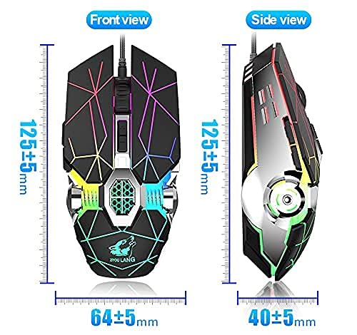 ZORBES® Gaming Mouse for PC, Laptop, MacBook with 7 RGB Backlight Modes, 7 Programmable Buttons, 4 Levels Adjustable DPI up to 3200