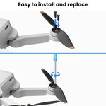 ZORBES® DJI Mini 2 Propeller 8pcs DJI Mini 2 Propeller Blades Replacement for DJI Mini 2, Ultral Lightweight Silent Flight Propeller Set with Screwdriver and 12 Screws, No DJI Mini 2