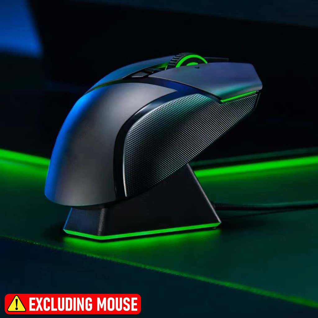 Verilux Mouse Charging Dock for Razer Naga V2 HyperSpeed with Anti Slip Base | Compatible with DeathAdder V2 Pro and Viper Ultimate