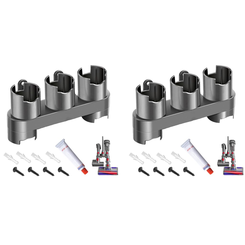 Verilux Accessory Holder for Dyson V6 V7 V8 V10 V11 featuring ABS Wall Mount | 2PCS Nail‑Free Organizer