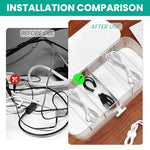 ZORBES® Data Cable Organizer Case Double Layer Clear Cable Accessories Storage Box with Drawer, Flip-up Lid Multi Compartment Cable Holder Small Gadget Desk Storage Box