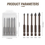 Serplex 5PCS Carbide Tip Drill Bit Set for Glass Ceramic Tile & Concrete