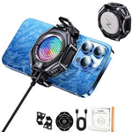 ZORBES® Phone Cooler Gaming Fan, Magnetic Phone Cooler Magnetic Mobile Cooler with 3 Level Modes, RGB LED Gaming Mobile Cooler Fan with Clips, Phone Radiator Case for iPhone Android Smartphone