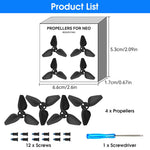 ZORBES® 4Pcs Propellers for DJ Neo Drone, Includes Screws & Screwdriver