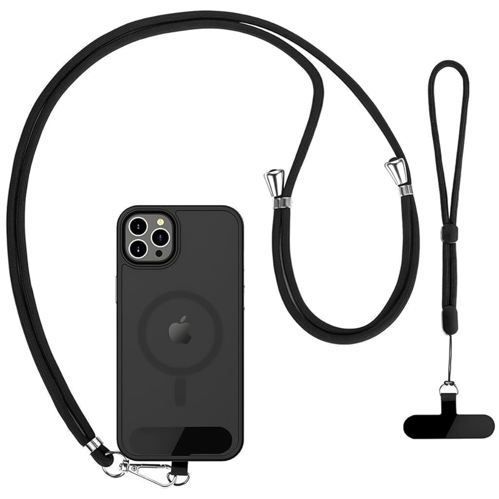 ZORBES® Phone Lanyard for Phone Case Adjustable Phone Strap Set for All Phone Case Universal Phone Neck Strap and Wrist Strap for Phone With 2 Self-adhesive Inserts Phone Sling Not Includes Phone Case