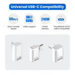 Verilux Type C Adapters for Steam Deck and Switch with 240W PD, 80Gbps & 8K Output | 3 Right Angle Styles