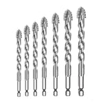 Serplex® Masonry Drill Bit Set 7-Piece 3/4/5/6/8/10/12mm Concrete for Glass Brick Plastic Wood Tile Industrial Strength Carbide Tip High-Strength Twist 2 PCS