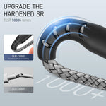 Verilux Micro USB Cable for Phone and Tablet featuring 10ft 3m Length and Nylon Braided Design