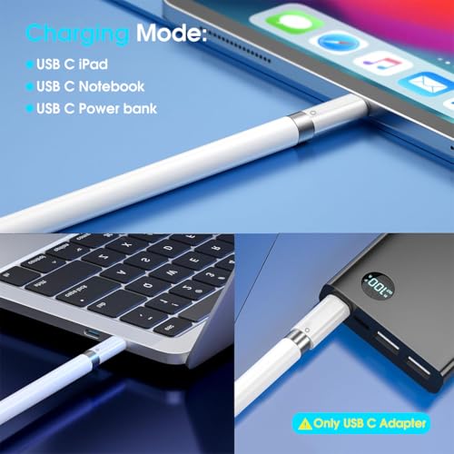 ZORBES® USB C to Pencil Adapter for Apple Pencil 1st Gen, USB-C