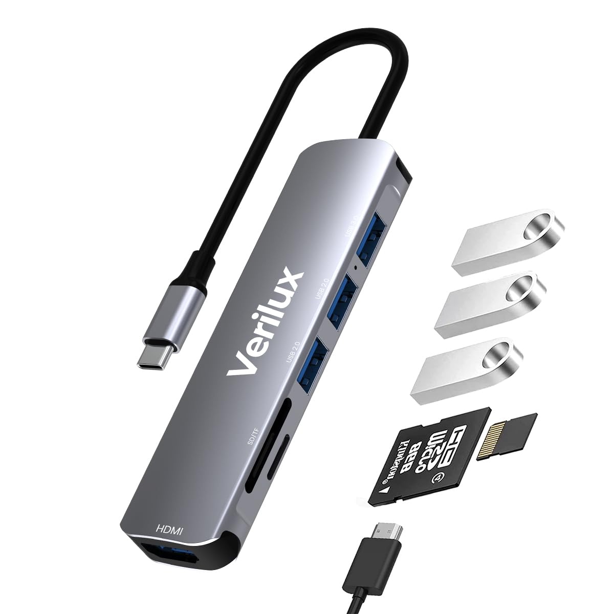 Verilux 6 in 1 USB C Hub-K2