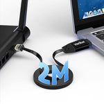 Verilux USB C to Ethernet Cable 6.6ft for Stable Wired Connection featuring 100Mbps NIC Chip