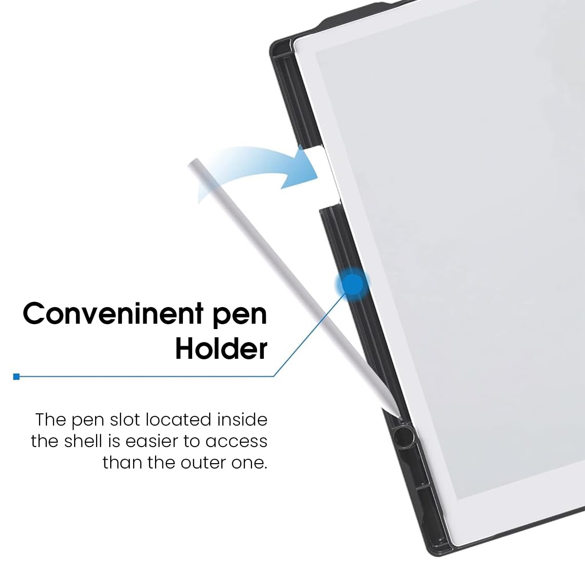 ZORBES® Case for Remarkable 2 Paper Tablet- Multi-Viewing Adjustable Folding Book Folio Cover - with Built-in Pen Holder - for 10.3" 2020 Released Black