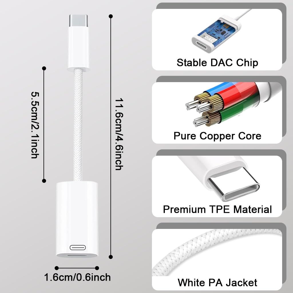 ZORBES® USB C to Headphone Audio Adapter