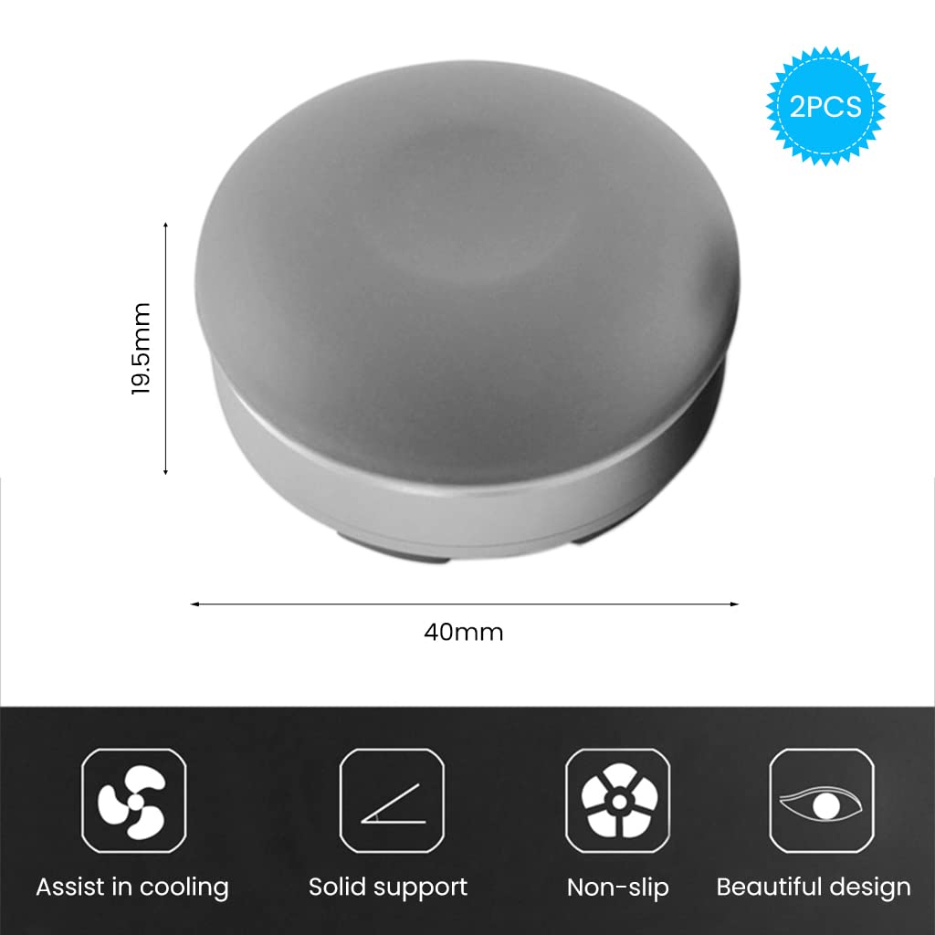 Verilux Laptop Cooling Pad 2 Pack for Elevation and Heat Dissipation with 8° Tilt | Anti Slip Silicone Aluminum Stand