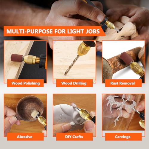 Verilux® 64PCS Mini Kit USB Rechargeable 3 Speed Small Drill for Craft Engraving Polishing Grinding Cleaning